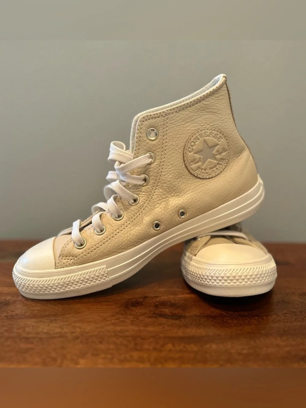 Converse Kids High Top Sneakers - Cream - Picture 1 of 2
